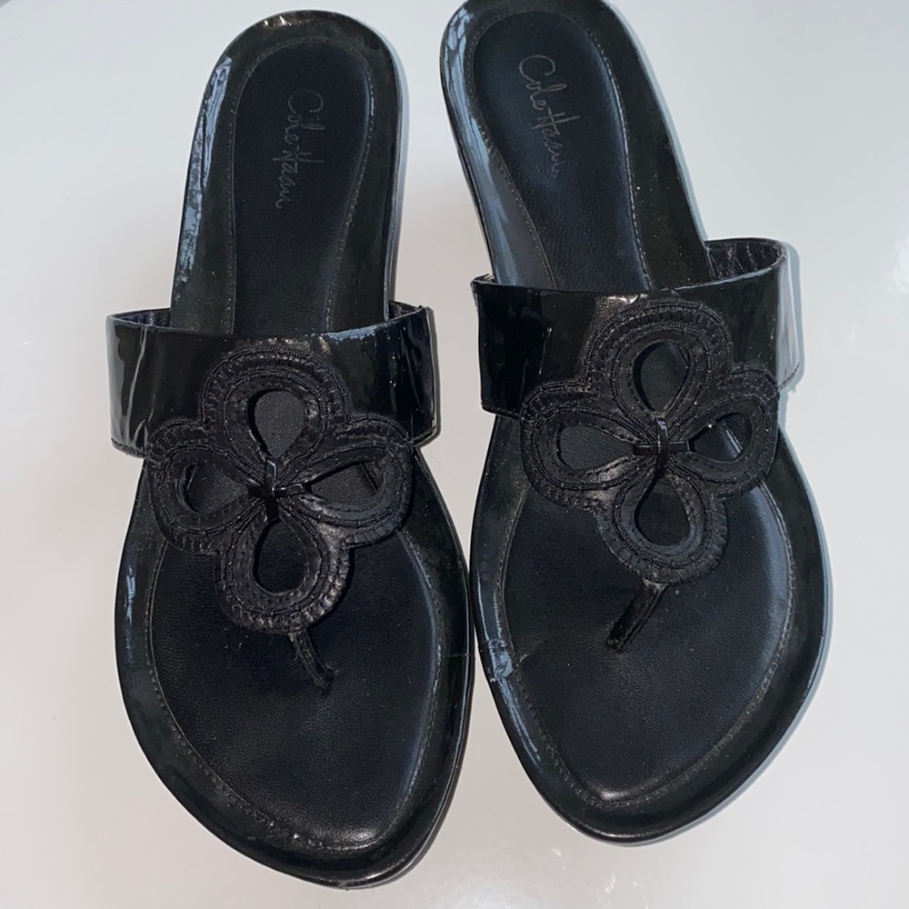 ColeHaan black sandals-size 8